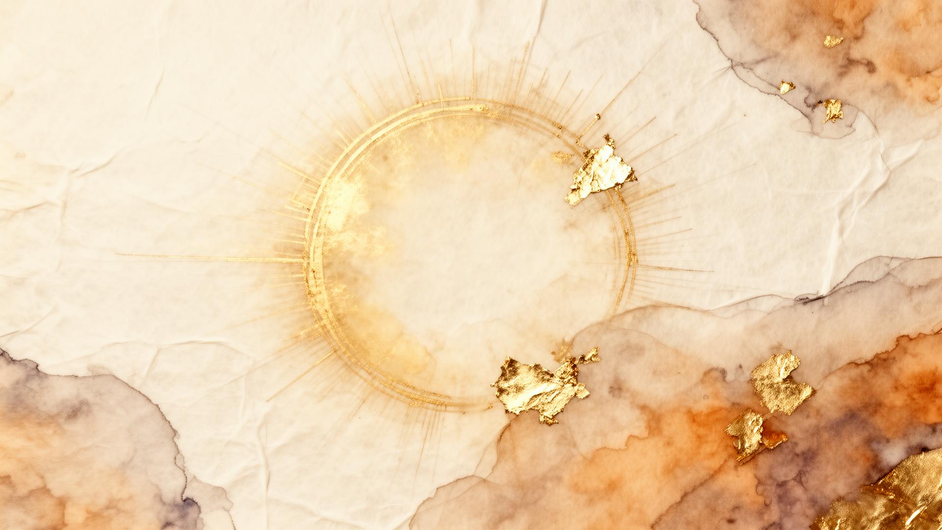 Halo doré sur parchemin — matière du parcours